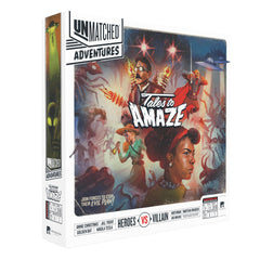 Restoration Games Unmatched Adventures Tales to Amaze box art inviting quick cooperative play