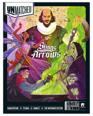 Restoration Games Unmatched Slings and Arrows hero miniature in dramatic pose for immersive duels