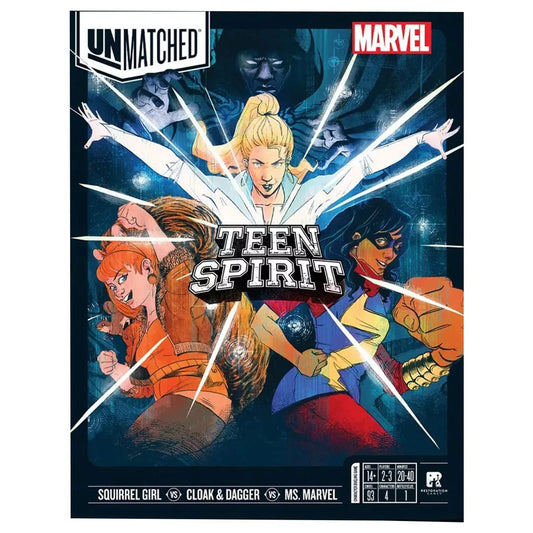 Restoration Games Unmatched Teen Spirit Ms Marvel size change action for dynamic combat