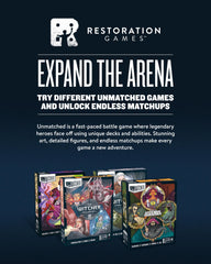 Restoration Games Unmatched Vol 1 complete set for 2-4 players.
