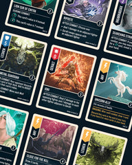 Restoration Games Unmatched Witcher 30-card deck setup