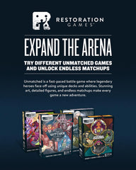 Restoration Games Unmatched Witcher box art and components