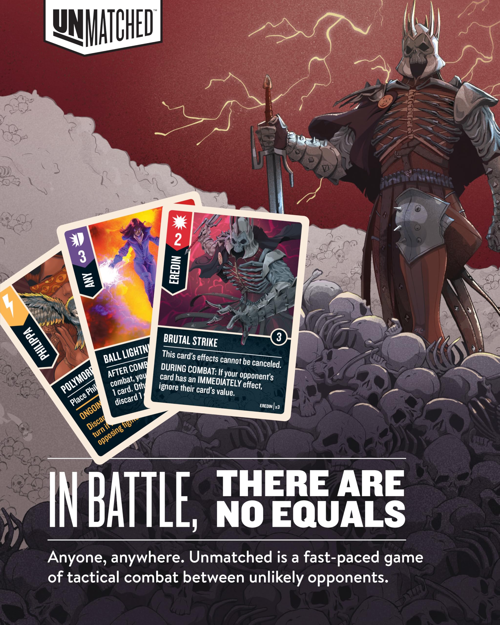 Restoration Games Unmatched Witcher Realms Fall Eredin miniature for strategic duels.