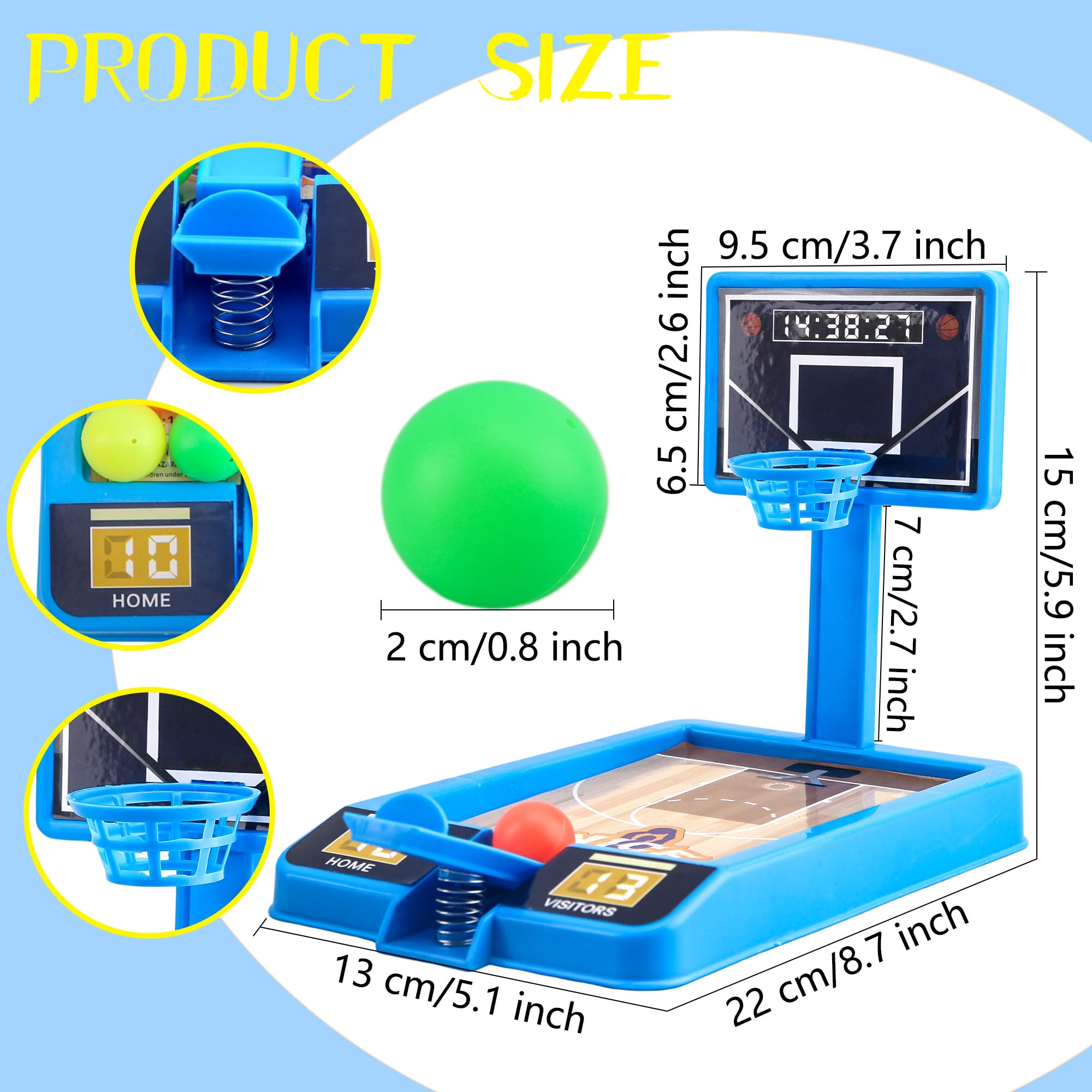 Restroma mini basketball game white hoop on desk for quick casual play.