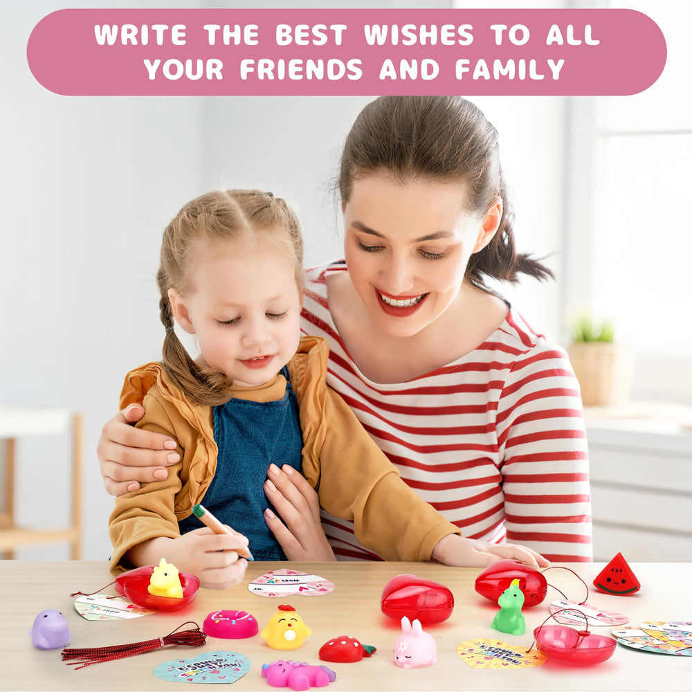Resumplan Mochi Squishy Toys heart cases keep toys organized and portable.