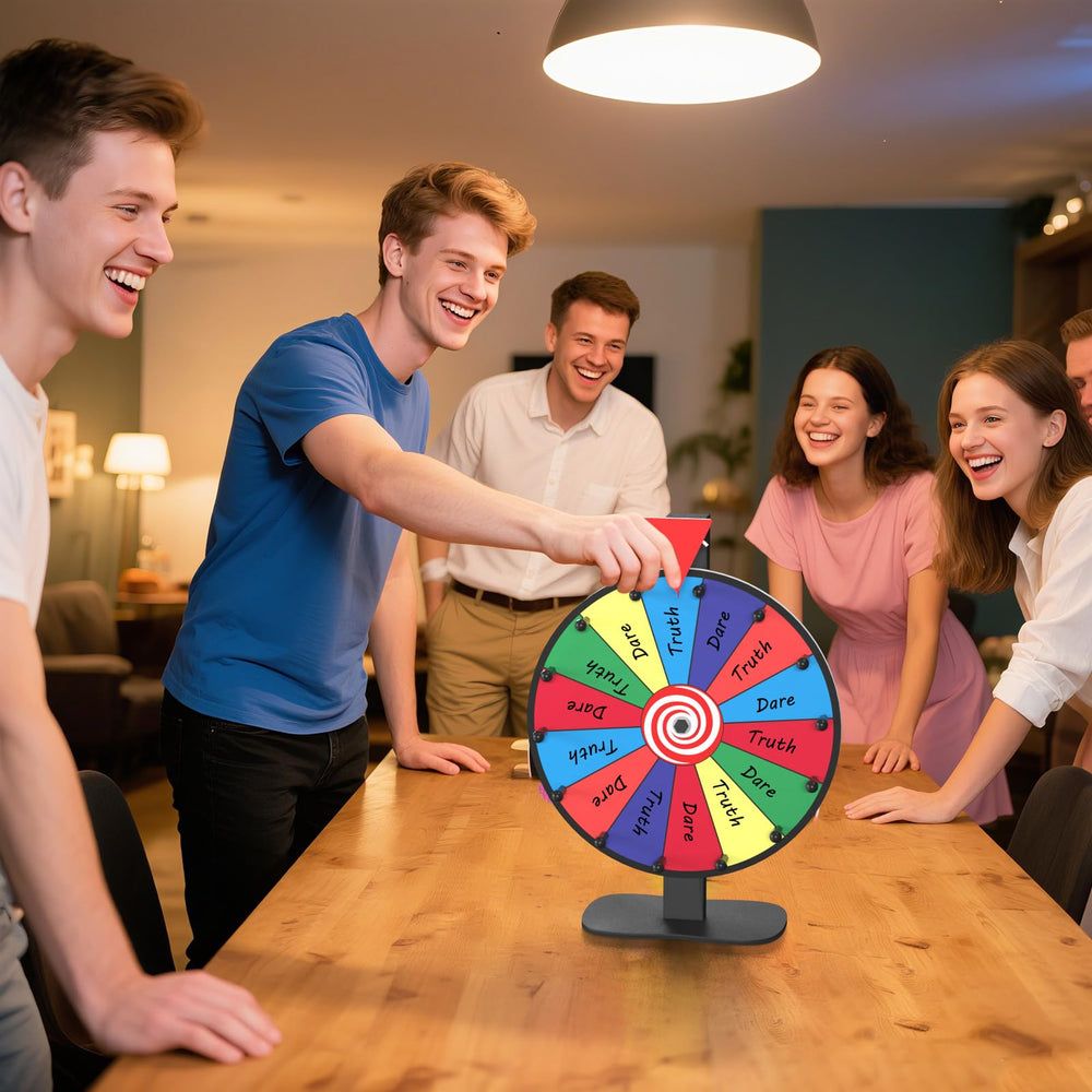 Retbtnm prize wheel laser-aligned pointer delivers fair draws