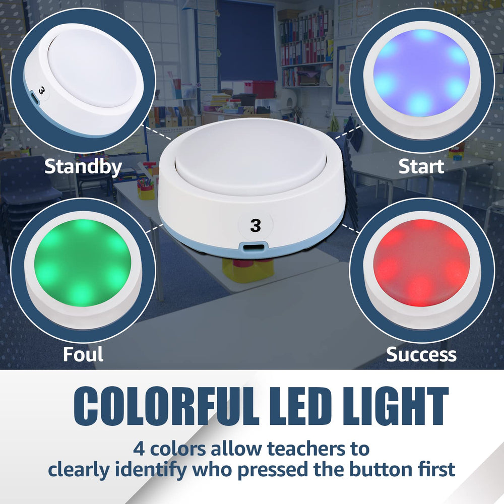 Retekess TM101 buzzer set with 6 included for classroom use.