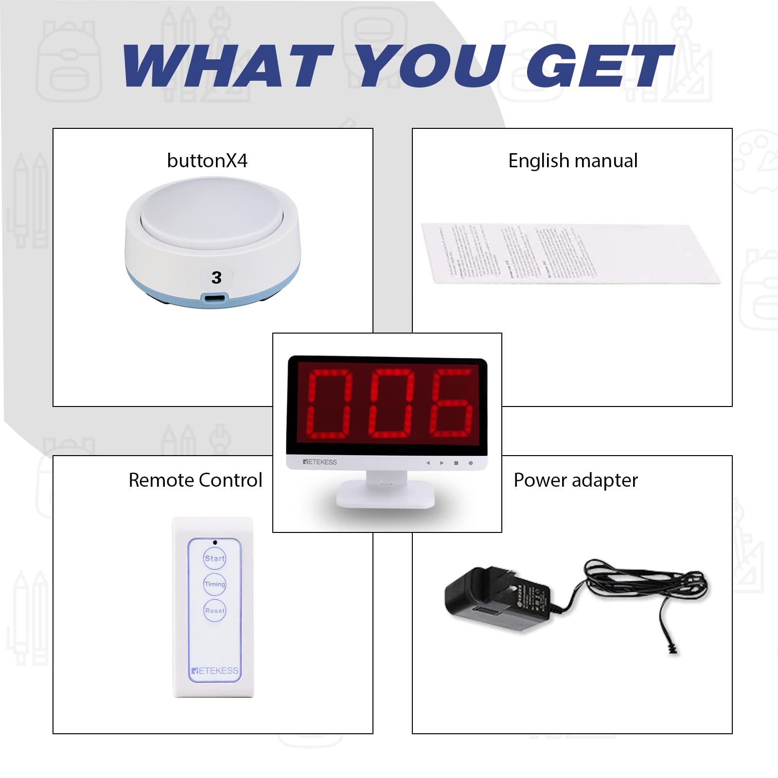 Retekess TM101 competitive mode provides clear buzz-in signals.