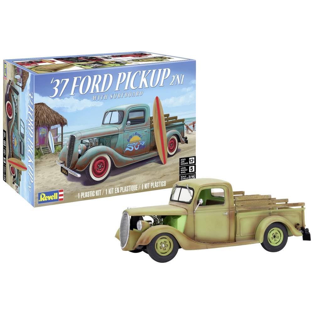 Revell 1937 Ford Pickup Surfboard model kit for collectors and hobbyists.