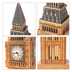 Revell Big Ben foam pieces close-up showing precision.