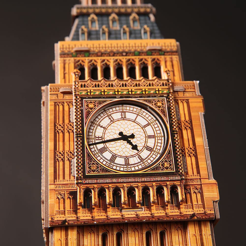 Revell Big Ben instruction booklet close-up with clear steps.