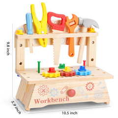 REXBETI wooden mallet provides gentle, safe hammering for tiny hands.