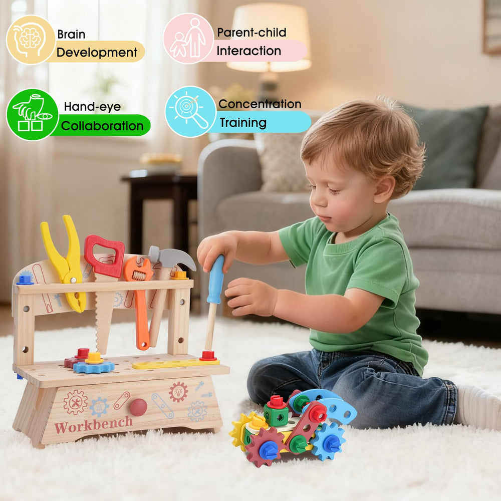 REXBETI wooden wrench supports hands-on learning and improves motor coordination.