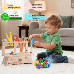 REXBETI wooden wrench supports hands-on learning and improves motor coordination.