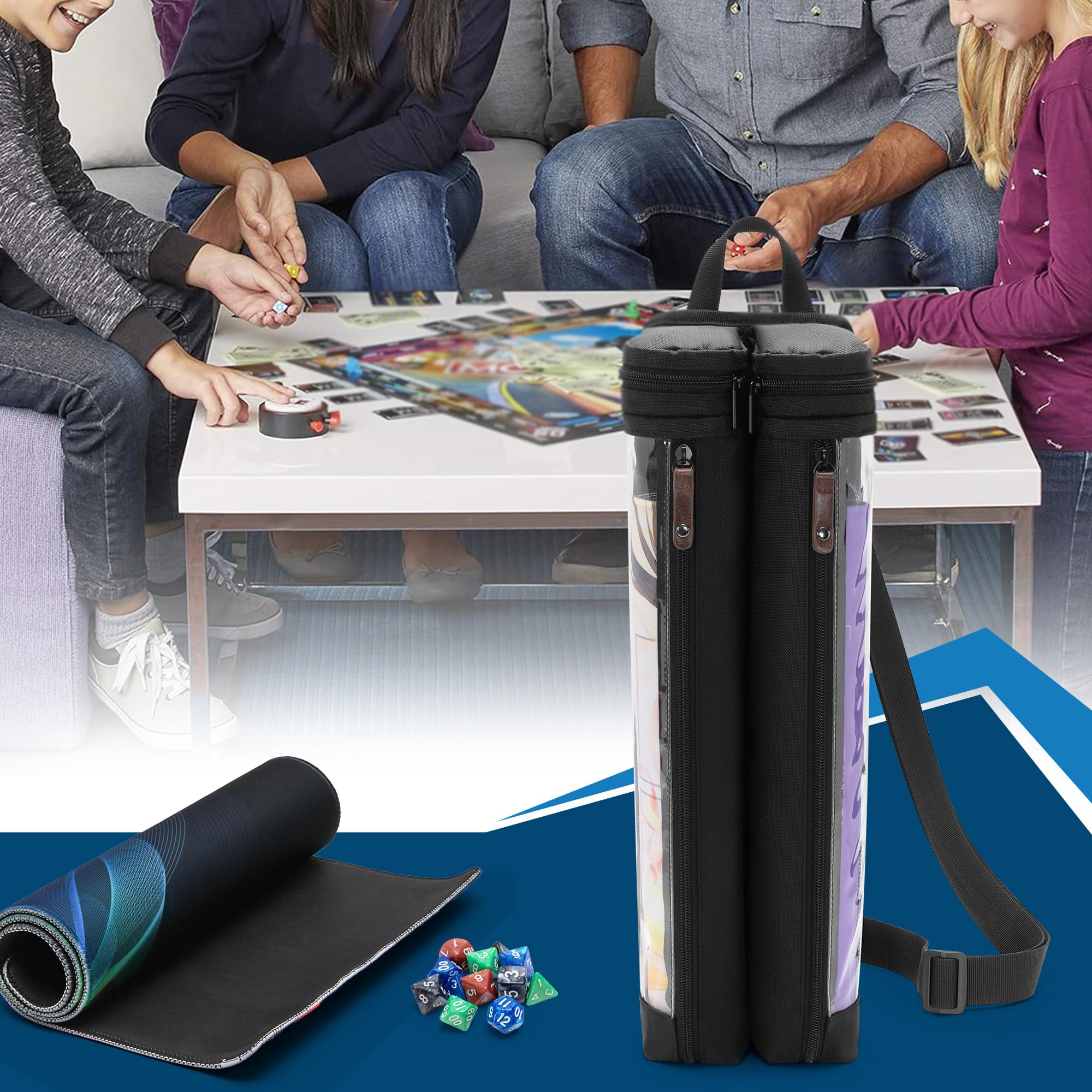 Rexmica playmat tube case multi-use scenario ideal for events and travel