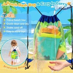 REZUCREY mesh bag keeps toys organized and dries quickly after use