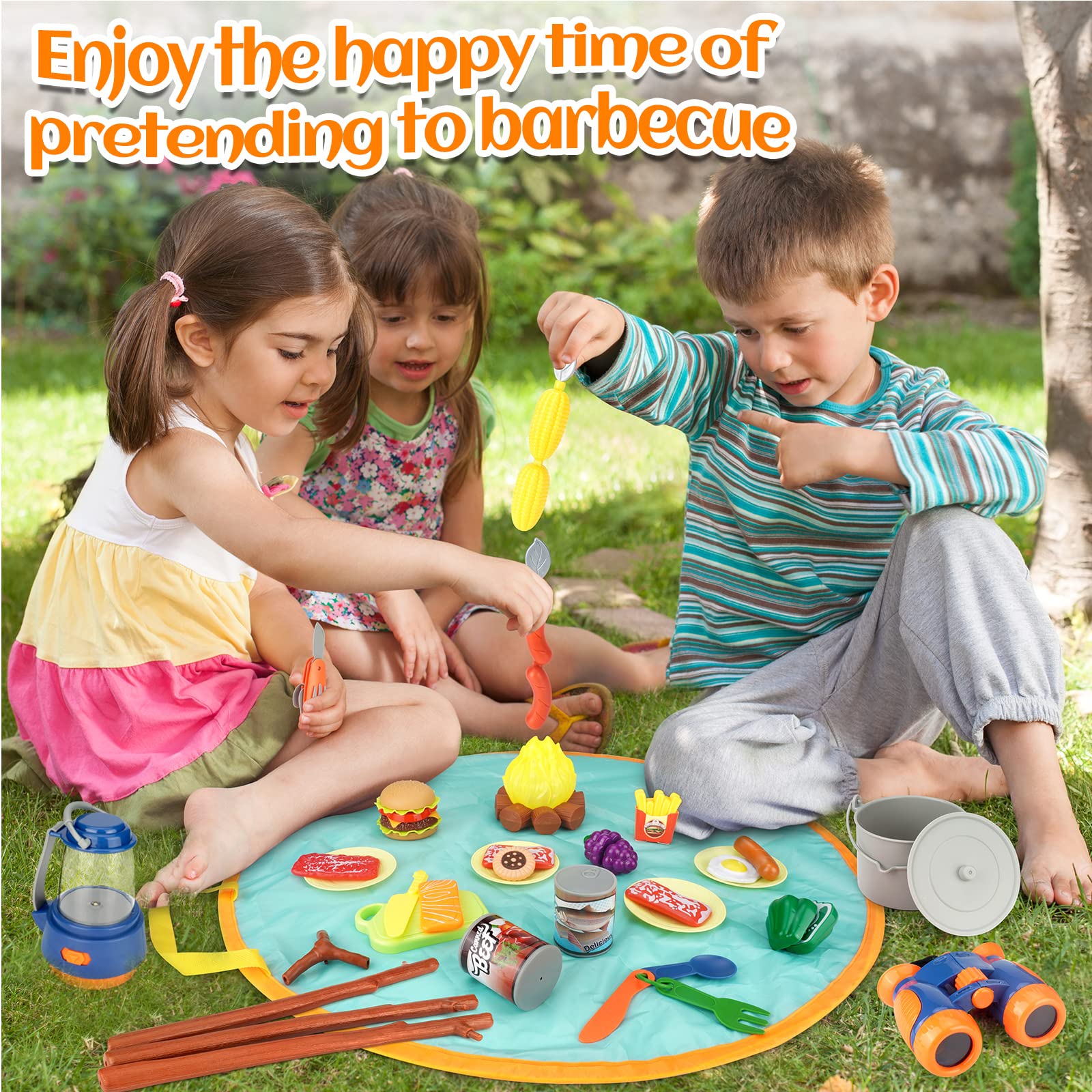 REZUCREY camping kitchen tools encourage role-play cooking and sharing.