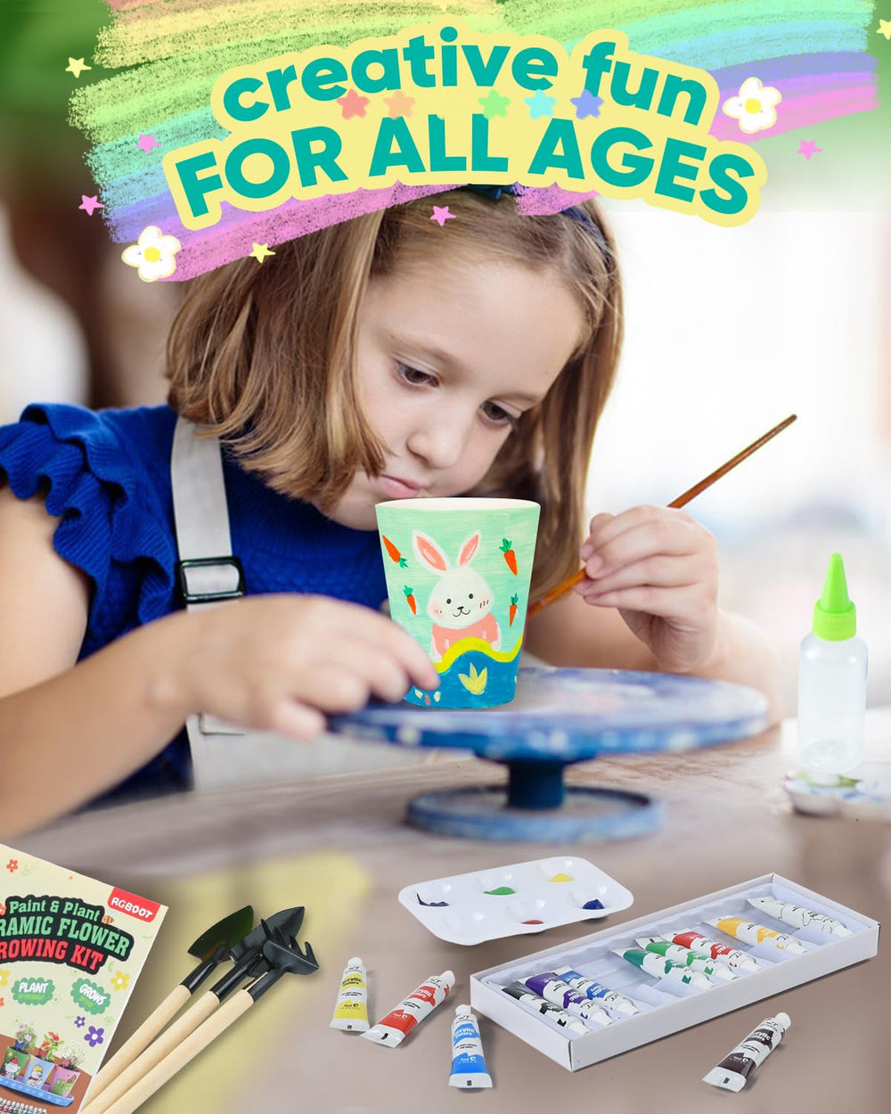 RGBDOT Kids Gardening Set plant growth activity demonstrates basic growth cycles