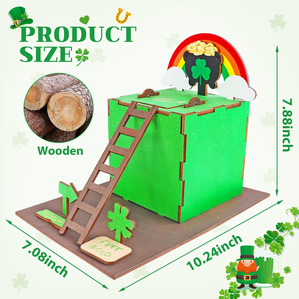 RGJ Leprechaun Trap Kit in green with rainbow accents for festive decor.