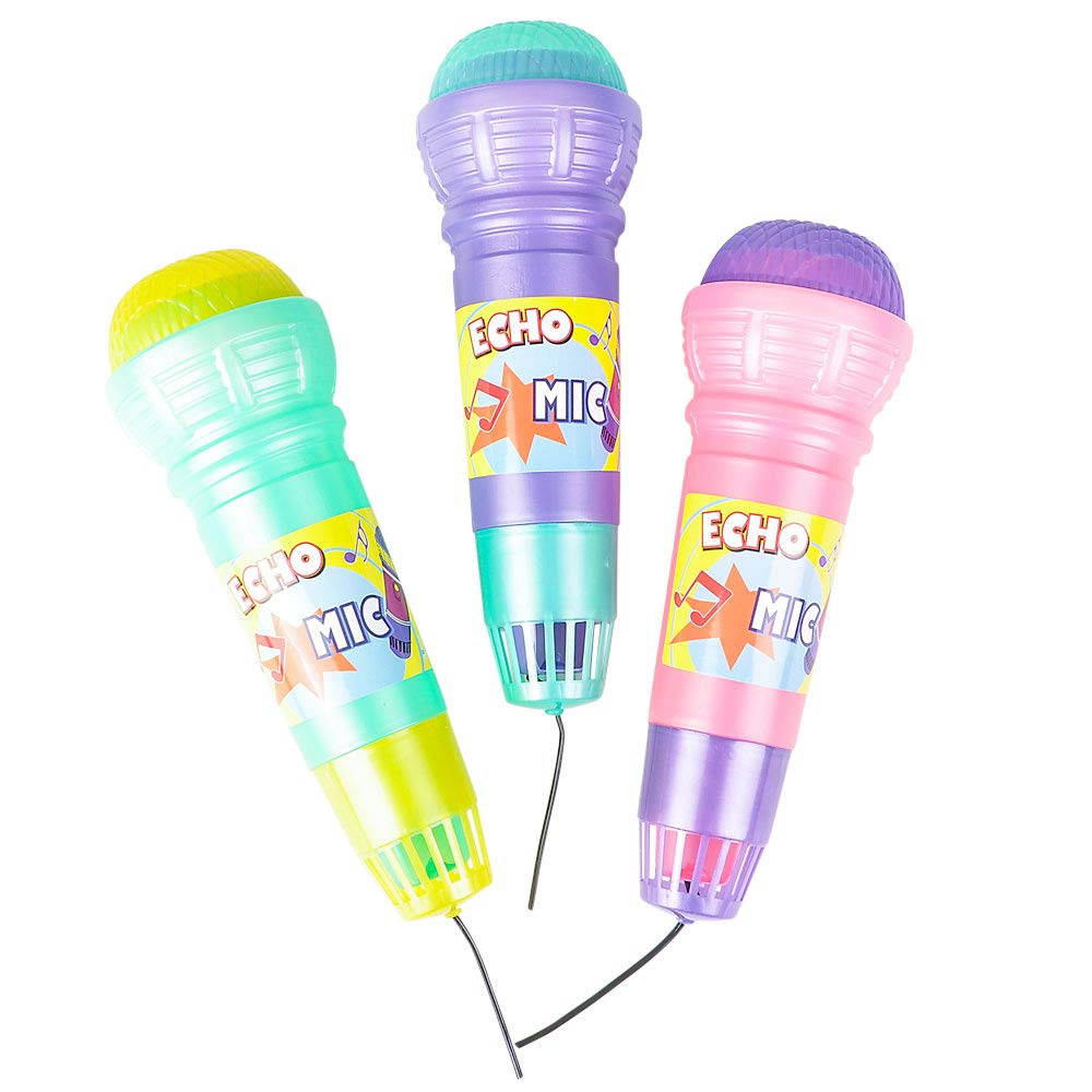 Rhode Island Novelty 10-inch Echo Microphone contents for easy setup.