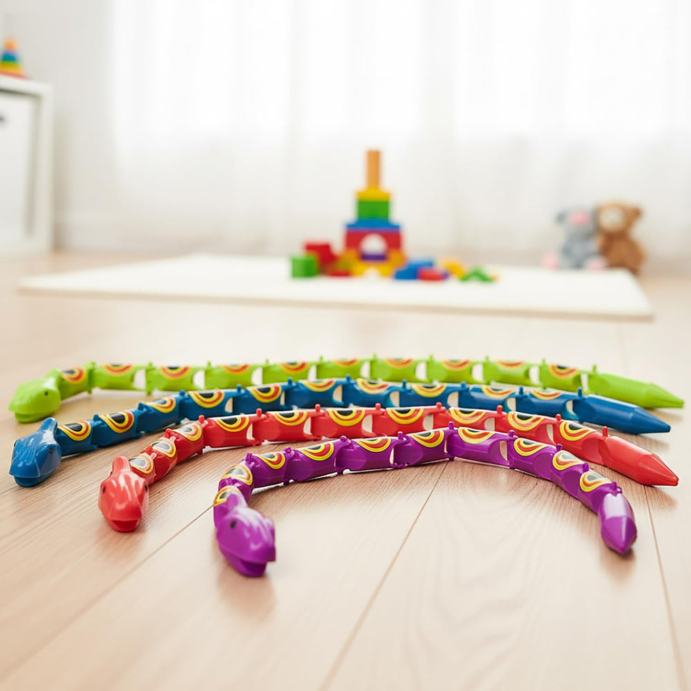 Rhode Island Novelty 15in green jointed snake coil for classroom rewards