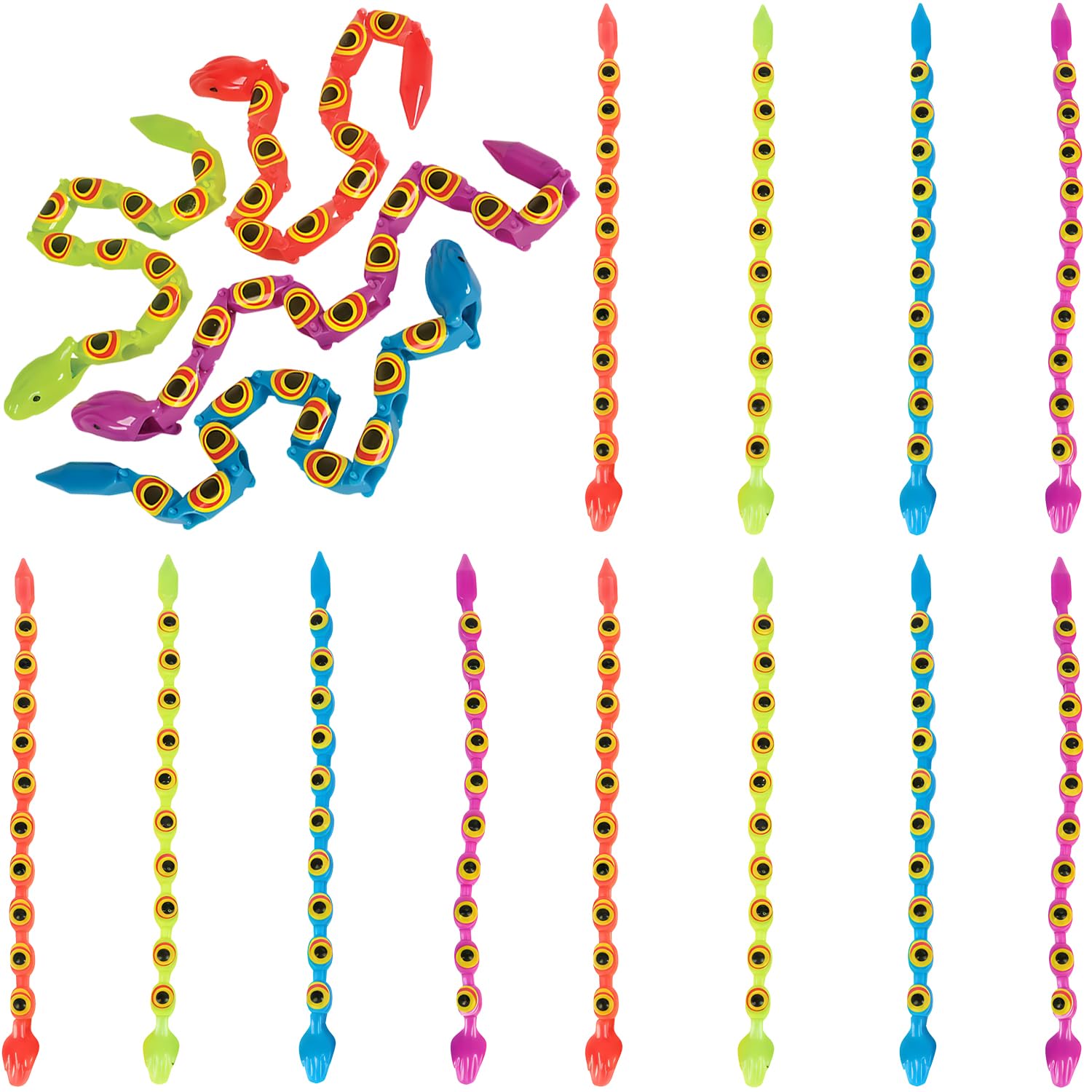 Rhode Island Novelty 15in red jointed snake coil for playful learning