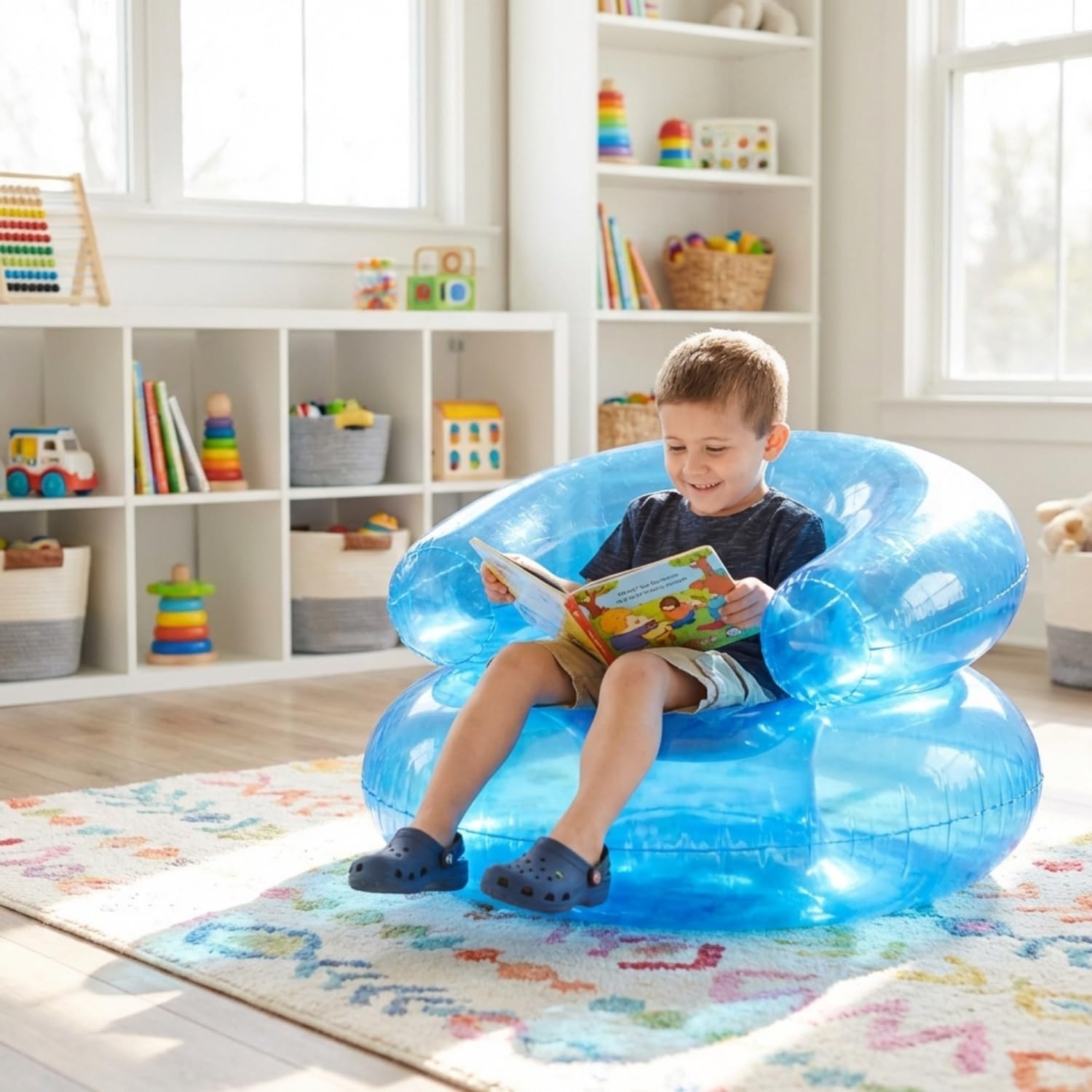 Rhode Island Novelty 36-inch inflatable chair gift idea for birthdays and holidays.