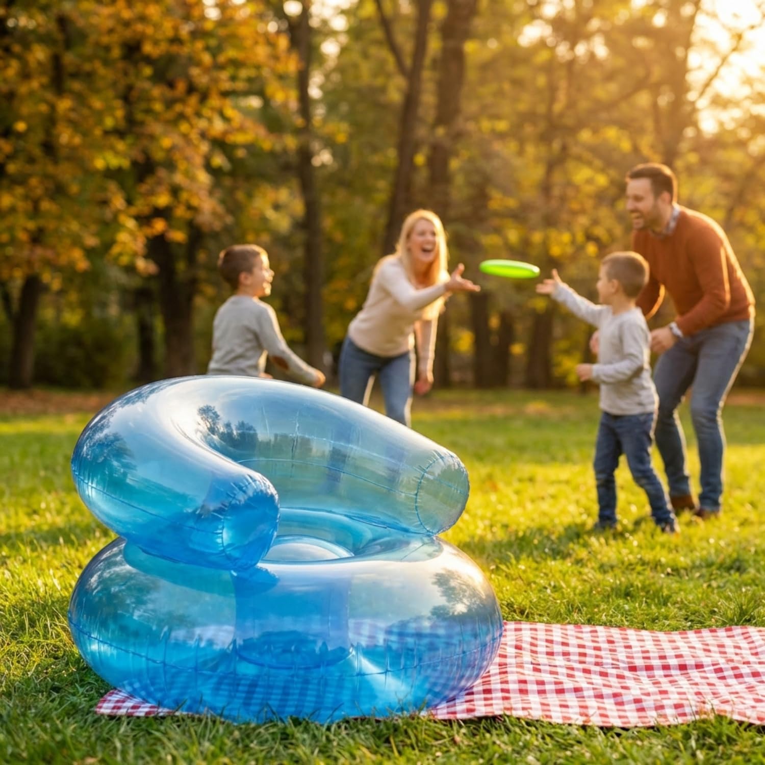 Rhode Island Novelty 36-inch inflatable chair as a party focal point and conversation starter.