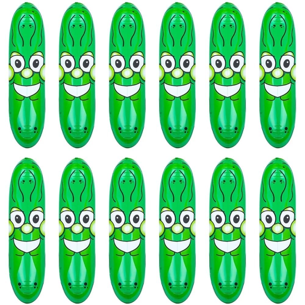 Rhode Island Novelty 36-inch inflatable pickle ready for beach fun and silly games.