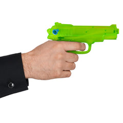 Rhode Island Novelty 6-inch neon water squirter in action with splash