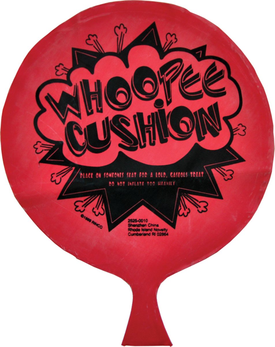 Rhode Island Novelty 8-Inch Whoopee Cushion creates playful laughter at parties.