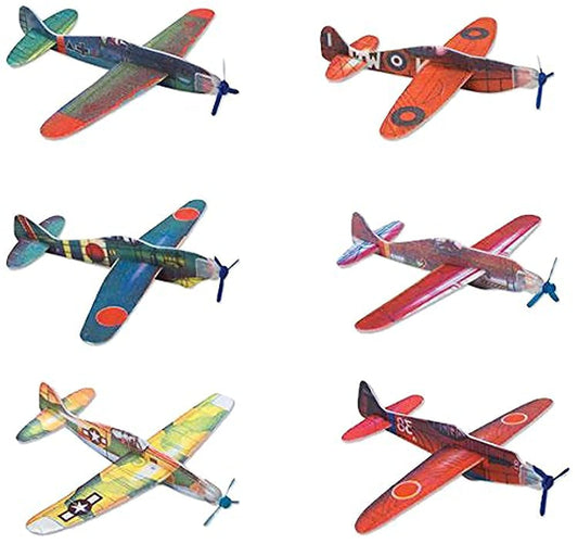 Rhode Island Novelty 8-inch glider plane in flight for outdoor backyard fun