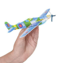 Rhode Island Novelty 8inch glider plane soaring indoors on a rainy day