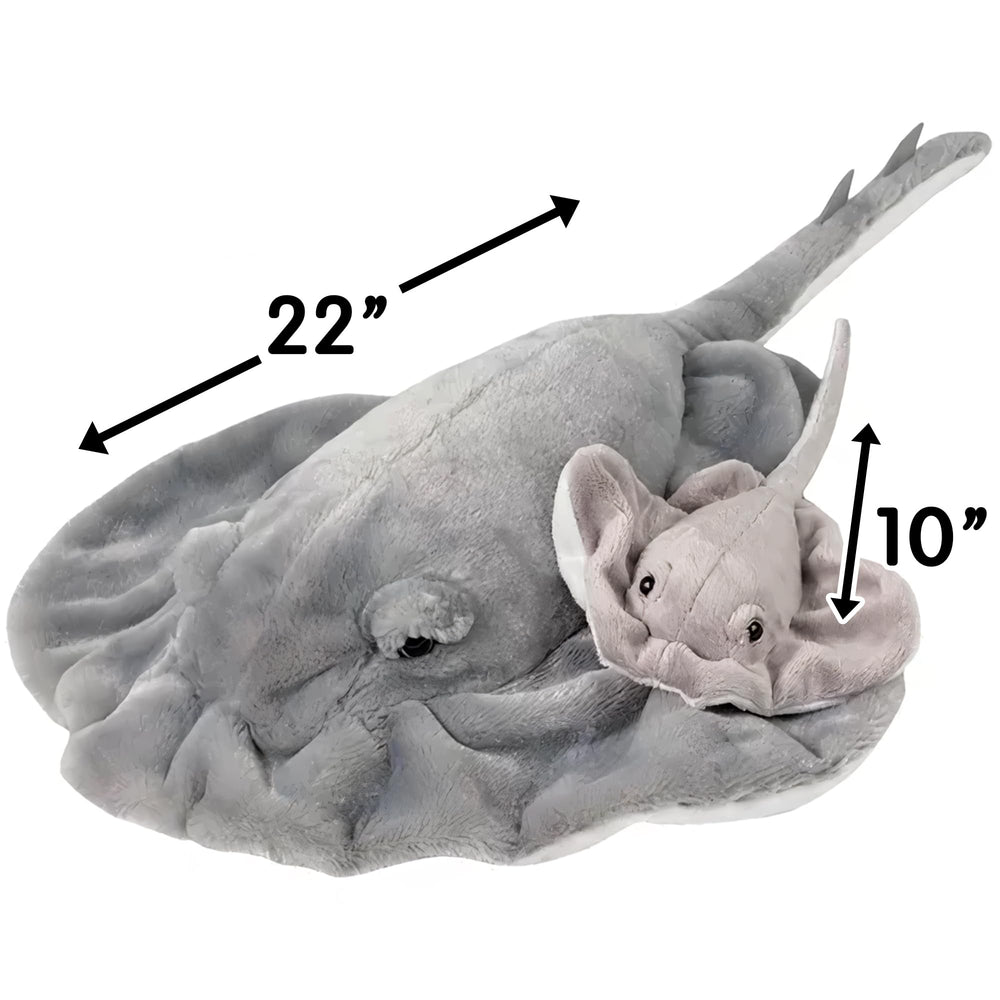 Rhode Island Novelty Adventure Planet stingray plush, cozy texture for cuddly play.