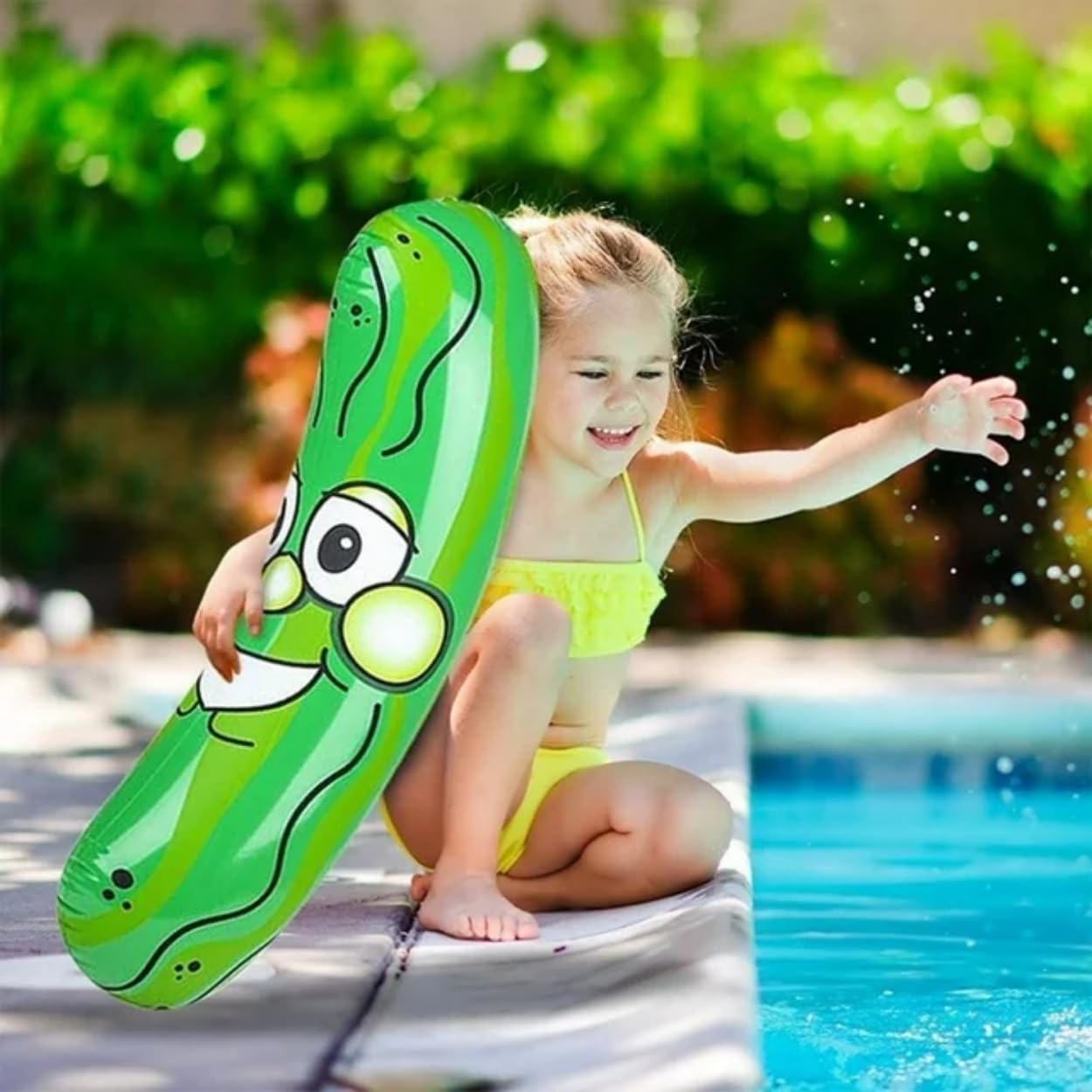 Rhode Island Novelty 3+ age safe oversized pickle for backyard fun.