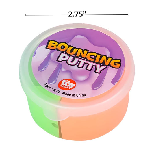 Rhode Island Novelty bouncy putty colors being squeezed and mixed.