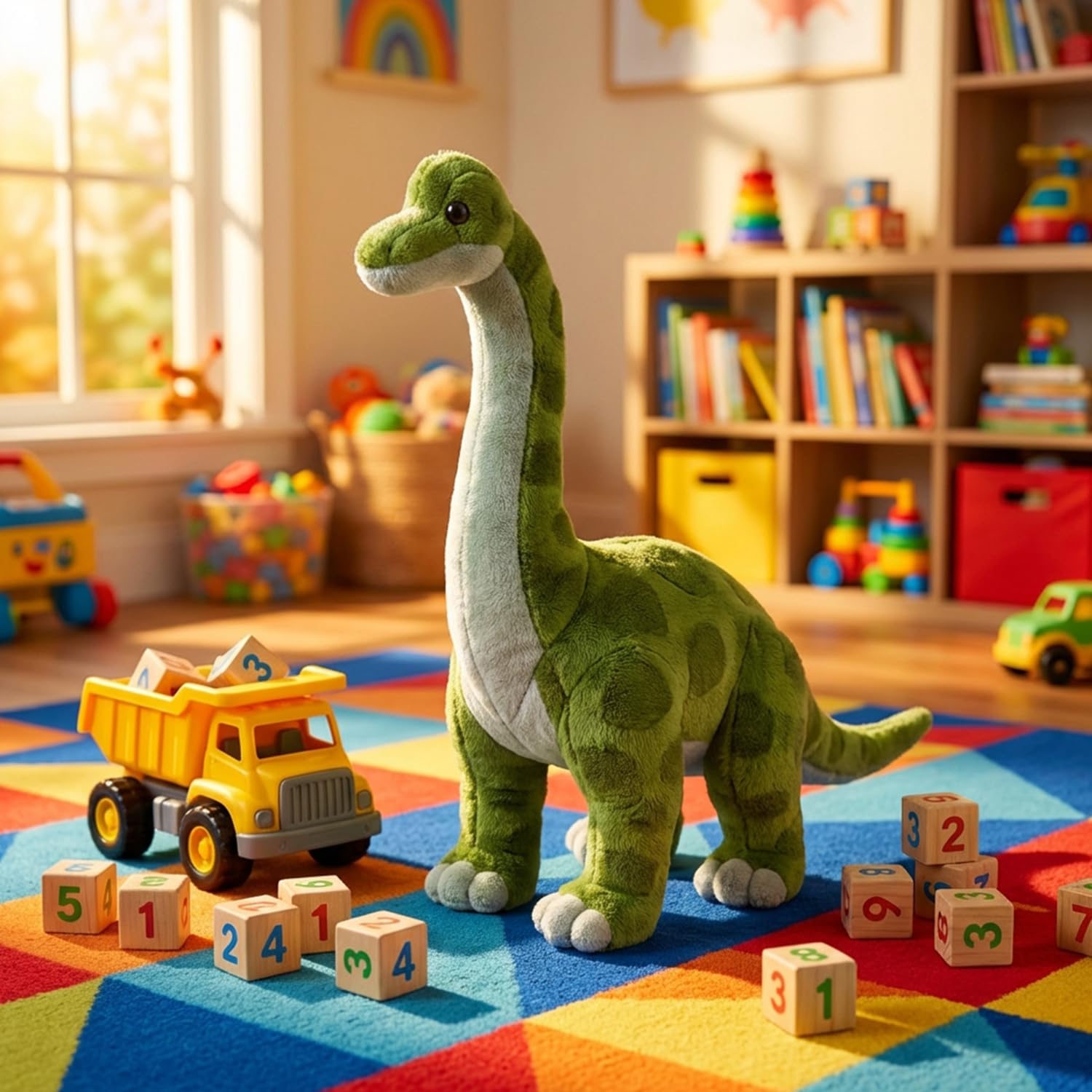 Rhode Island Novelty Brachiosaurus plush decor and playtime companion.