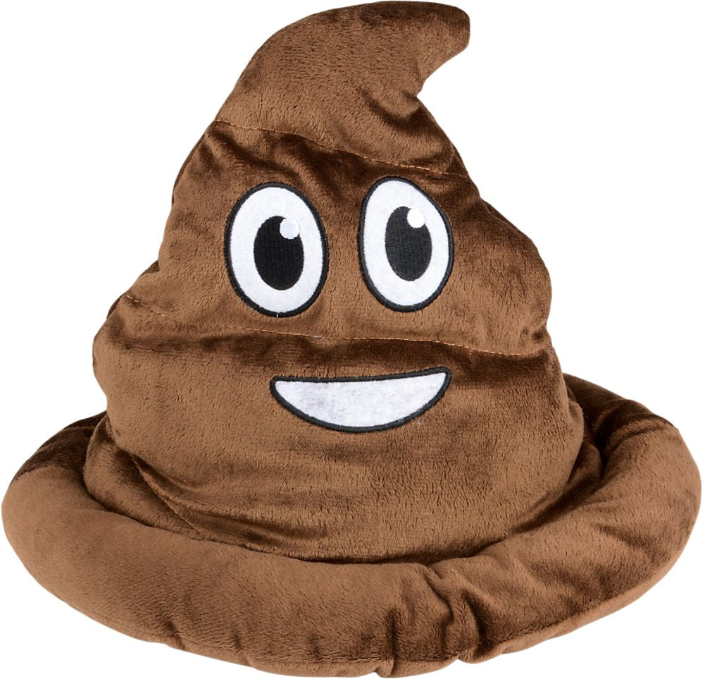 Rhode Island Novelty brown emoticon poop hat adds playful humor to parties