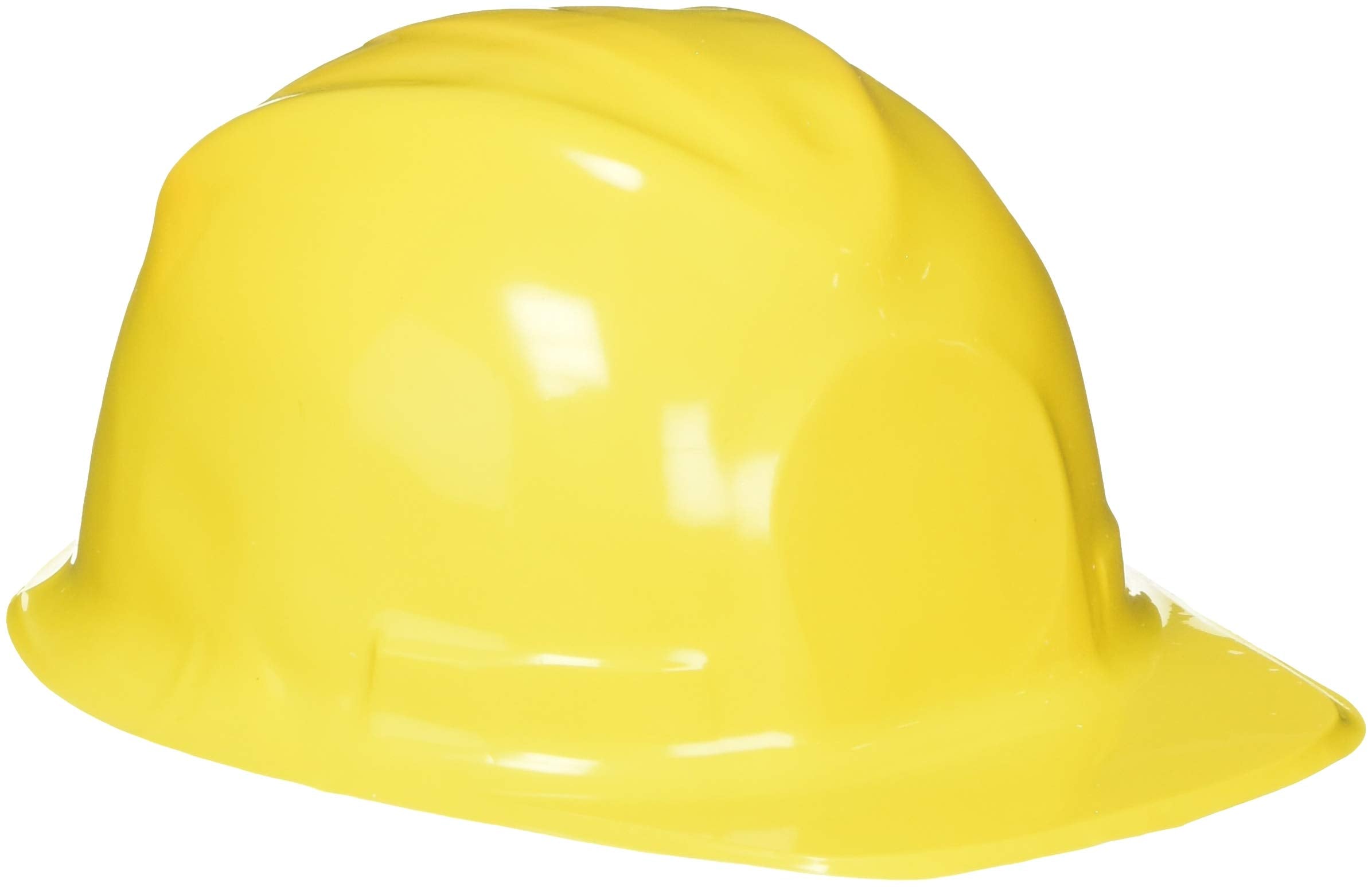 Rhode Island Novelty child-size yellow construction hat front view for pretend play indoors.