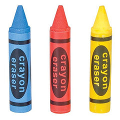 Rhode Island Novelty assorted color erasers in a 12-pack, ideal for art.