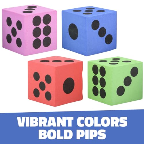 Rhode Island Novelty pink foam dice 1.5-inch for party games