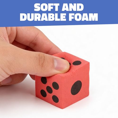 Rhode Island Novelty yellow foam dice 1.5-inch for classroom math