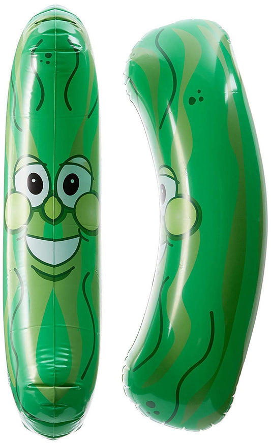 Rhode Island Novelty giant inflatable pickles 36 inches for pool fun and party decor.