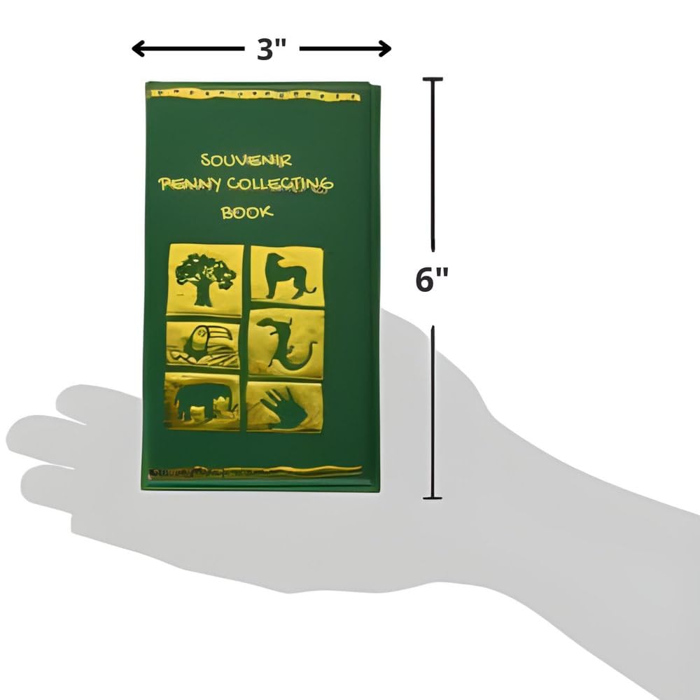 Rhode Island Novelty Green Zoo Penny Book sheets hold coins securely.