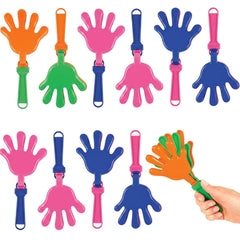 Rhode Island Novelty hand clapper 7.5-inch in assorted colors adds party energy.