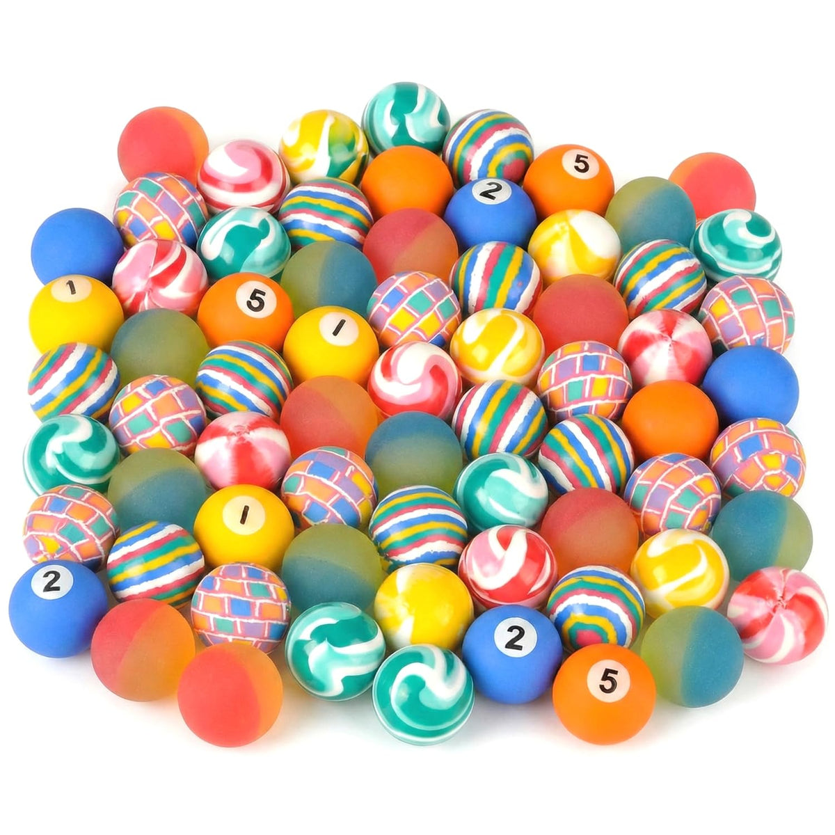 Rhode Island Novelty hi-bounce 38mm ball in mix colors for playtime.
