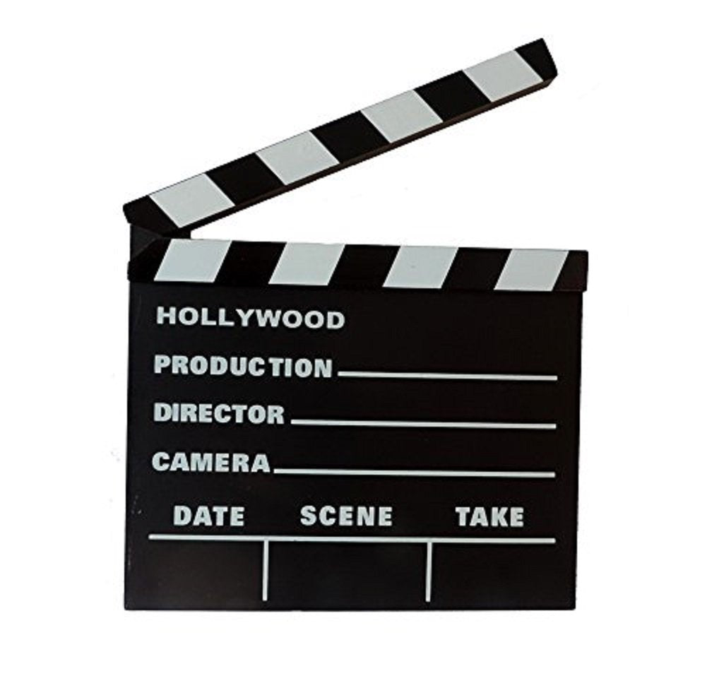 Rhode Island Novelty Hollywood clapboard front view adds cinematic flair.