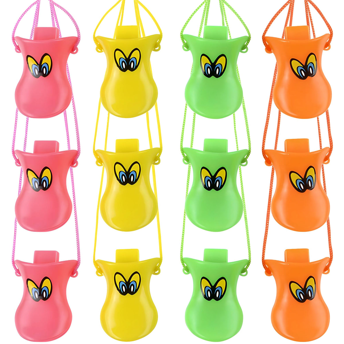 Rhode Island Novelty multicolor duck call whistle pack for outdoor fun and pranks.