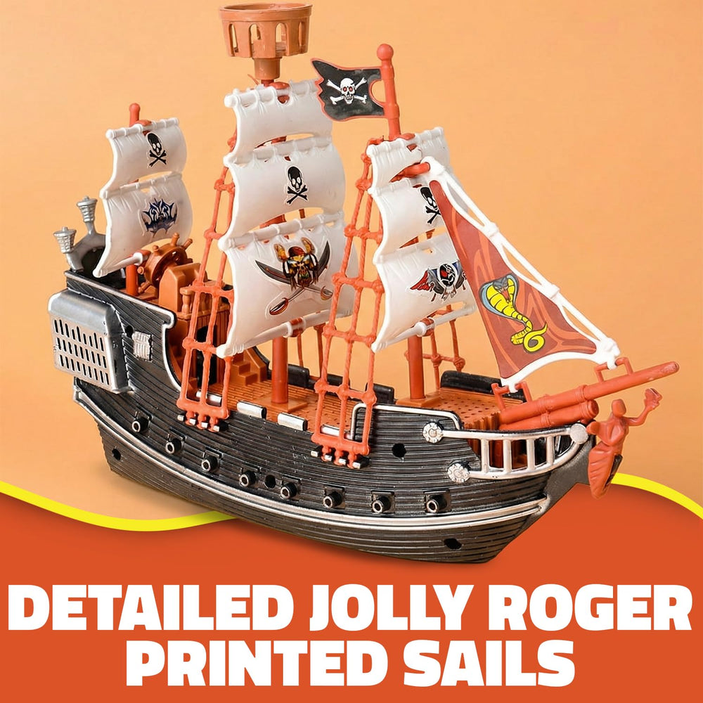 Rhode Island Novelty pirate boat in vibrant colors ideal for bath-time adventures