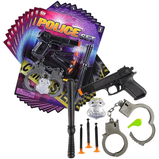 Rhode Island Novelty Police Action 8pc Set toy gun for imaginative play.